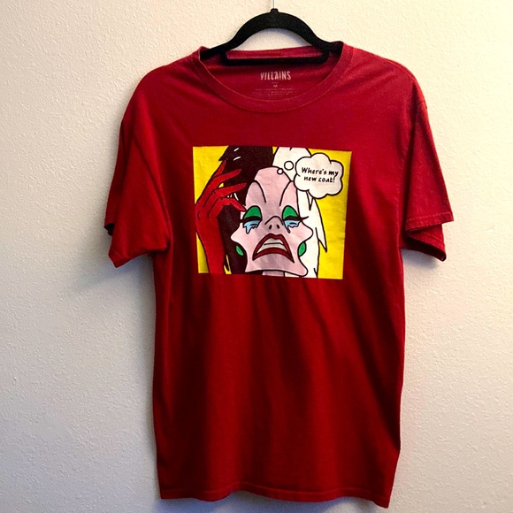 Disney Other - Disney Villains Cruella Tee Red Size M